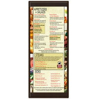 Menu Solutions K22BA BROWN K22-Kent 4 1/4" x 11" Single Panel / Double-Sided Brown Menu Board