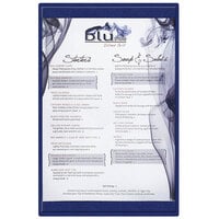 Menu Solutions K22B BLUE K22-Kent 5 1/2" x 11" Single Panel / Double-Sided Blue Menu Board