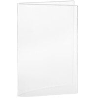 H. Risch, Inc. 5 1/2 inch x 8 1/2 inch Double Panel / Four View Clear Heat Sealed Menu Cover