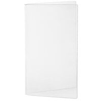 H. Risch, Inc. 8 1/2 inch x 14 inch Double Panel / Four View Clear Heat Sealed Menu Cover