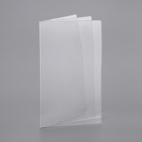 H. Risch, Inc. 8 1/2 inch x 14 inch Triple Panel Booklet / Six View Clear Heat Sealed Menu Cover