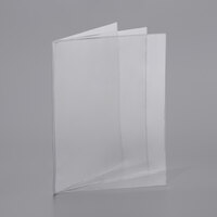 H. Risch, Inc. 8 1/2 inch x 11 inch Triple Panel Booklet / Six View Clear Heat Sealed Menu Cover
