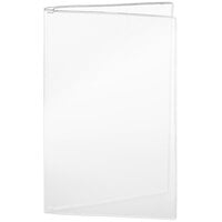 H. Risch, Inc. 10" x 6 3/4" Double Panel / Four View Clear Heat Sealed Menu Cover