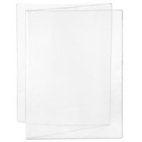 H. Risch, Inc. 8 1/2 inch x 11 inch Triple Panel / Six View Clear Heat Sealed Menu Cover