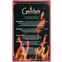 Menu Solutions K111D BURG The Kearny Series 8 1/2" x 14" Single Panel / Double-Sided Burgundy Menu Board