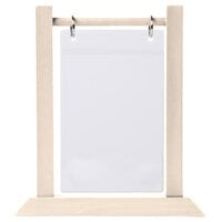 Menu Solutions WFT4S-A 4" x 6" Almond Wood Flip Top Table Tent - 2/Pack