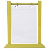 Menu Solutions WFT4S-B 5" x 7" Lime Wood Flip Top Table Tent - 2/Pack