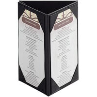 Menu Solutions TT36 4 inch x 6 inch Triple Panel Table Tent with Picture Corners
