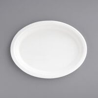 EcoChoice Compostable Sugarcane / Bagasse 7 1/2 inch x 10 inch Oval Platter - 500/Case