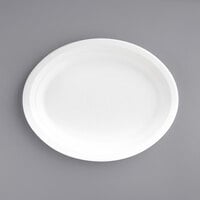 EcoChoice Compostable Sugarcane / Bagasse 10" x 12 1/2" Oval Platter - 500/Case