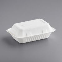 EcoChoice 9 inch x 6 inch x 3 inch Compostable Sugarcane / Bagasse 1 Compartment Take-Out Container - 200/Case