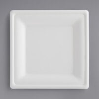 EcoChoice Compostable Sugarcane / Bagasse 8" x 8" Square Plate - 400/Case