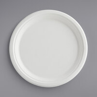 EcoChoice Compostable Sugarcane / Bagasse 10 inch Plate - 125/Pack