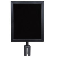 Aarco VSF1411BK 14 1/8" x 11 1/8" Black Finish Vertical Removable Steel Stanchion Sign Frame