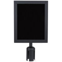 Aarco VSF118BK 11 1/8 inch x 8 5/8 inch Black Finish Vertical Removable Steel Stanchion Sign Frame