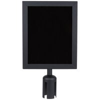 Aarco VSF118BK 11 1/8" x 8 5/8" Black Finish Vertical Removable Steel Stanchion Sign Frame