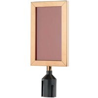 Aarco VSF118B 11 1/8" x 8 5/8" Brass Finish Vertical Removable Steel Stanchion Sign Frame