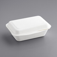 EcoChoice 7" x 5" x 2 1/2" Compostable Sugarcane / Bagasse Take-Out Container - 125/Pack