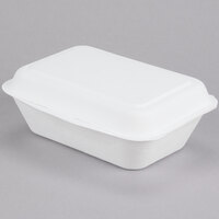 EcoChoice Compostable Sugarcane / Bagasse 7 inch x 5 inch x 2 1/2 inch Take-Out Container - 125/Pack