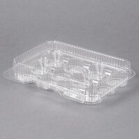 Polar Pak 02200 12 Compartment Clear OPS Hinged Cupcake / Mini Muffin Container - 20/Pack