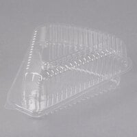 Polar Pak 5 inch Clear Hinged Slice Container with Low Dome Lid - 20/Pack