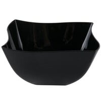Fineline 180-BK Wavetrends 8 oz. Black Plastic Bowl - 80/Case