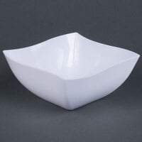 Fineline 116-WH Wavetrends / Tiny Temptations 16 oz. White Plastic Bowl - 80/Case