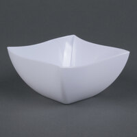 Fineline 180-WH Wavetrends / Tiny Temptations 8 oz. White Plastic Bowl - 4/Pack