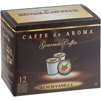 Caffe de Aroma French Vanilla Coffee Single Serve Cups - 12/Box