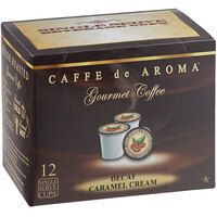 Caffe de Aroma Decaf Caramel Cream Coffee Single Serve Cups - 12/Box