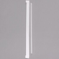 Choice 7 3/4 inch Jumbo Clear Wrapped Straw - 2000/Case