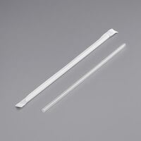 Choice 7 3/4" Jumbo Clear Wrapped Straw - 2000/Case