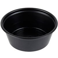 Solo P150BLK 1.5 oz. Black Polystyrene Souffle / Portion Cup - 2500/Case