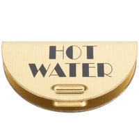 Cambro 14518 Replacement Brass "Tea / Hot Water" Sign for CSR Camserver Insulated Beverage Dispensers