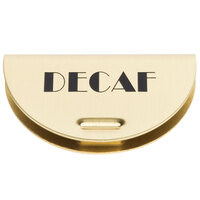 Cambro 14514 Replacement Brass Coffee / Decaf Sign for CSR Camserver Insulated Beverage Dispensers