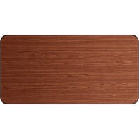 Lancaster Table & Seating 30 inch x 60 inch Laminated Rectangular Table Top - Reversible Walnut / Oak