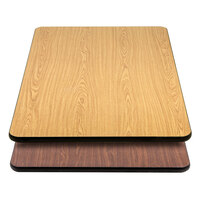 Lancaster Table & Seating 30 inch x 60 inch Laminated Rectangular Table Top - Reversible Walnut / Oak