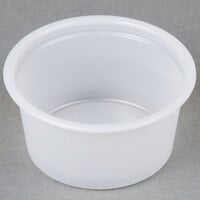 Solo P075SN .75 oz. Translucent Polystyrene Souffle / Portion Cup - 2500/Case