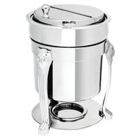 Eastern Tabletop 3107LH-SS Lion Head 7 Qt. Stainless Steel Sauce / Soup Marmite with Lift-Off Lid