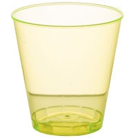 Fineline Quenchers 402-Y 2 oz. Neon Yellow Hard Plastic Shot Cup - 2500/Case