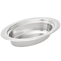 Vollrath 8231320 Miramar® 6.5 Qt. Decorative Stainless Steel Oval Food Pan - 4 inch Deep