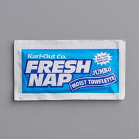 8 inch x 10 inch Extra Large Lemon Scented Moist Towelette / Wet Nap   - 100/Pack