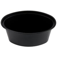 Newspring E1003B ELLIPSO 3 oz. Black Oval Plastic Souffle / Portion Cup   - 100/Pack