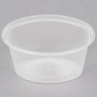 Newspring E1002 ELLIPSO 2 oz. Clear Oval Plastic Souffle / Portion Cup - 50/Pack