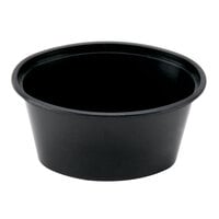 Newspring E1002B ELLIPSO 2 oz. Black Oval Plastic Souffle / Portion Cup - 50/Pack