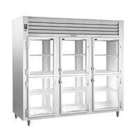 Traulsen AHT332NPUT-HHG Three Section Glass Half Door Narrow Pass-Through Refrigerator - Specification Line