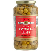 Pitted Manzanilla Cocktail Olives 32 oz. (16 oz Dr. Wt.) - 340/360 Count
