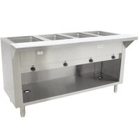 Advance Tabco SW-4E-120-BS Four Pan Electric Hot Food Table with Enclosed Base - Sealed Well, 120V