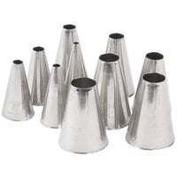 Ateco 810 10-Piece Stainless Steel Plain Piping Tip Decorating Set