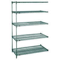 Metro 5AA567K3 Stationary Super Erecta Adjustable 2 Series Metroseal 3 Wire Shelving Add On Unit - 24 inch x 60 inch x 74 inch